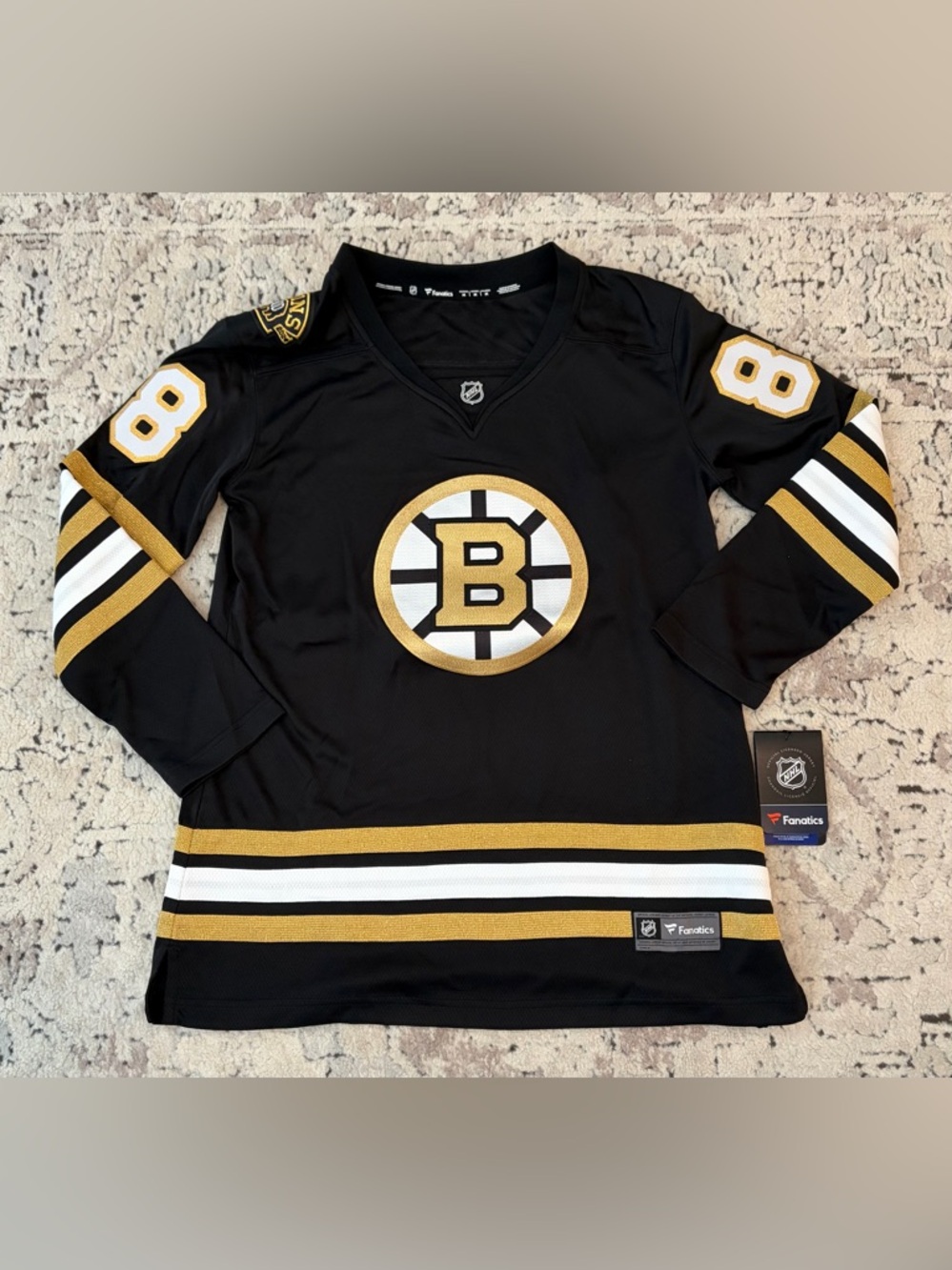 Fanatics Authentic Boston Bruins 100th Anniversary Pastrnak #88 Jersey Women’s M